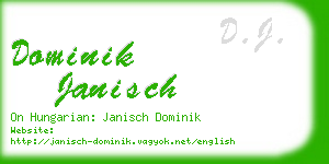 dominik janisch business card
